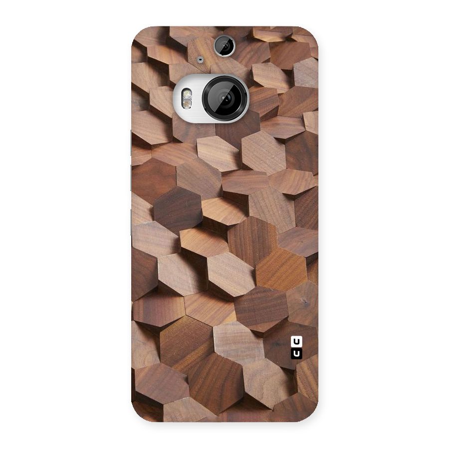 Uplifted Wood Hexagons Back Case for HTC One M9 Plus
