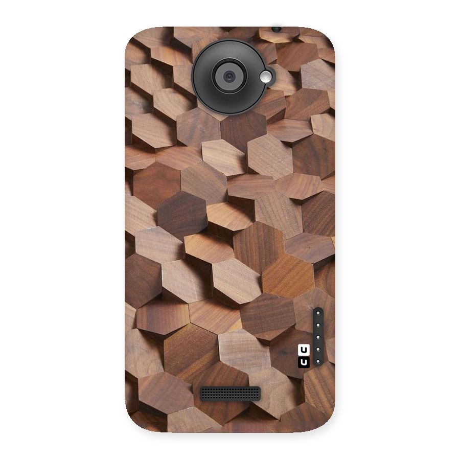 Uplifted Wood Hexagons Back Case for HTC One X