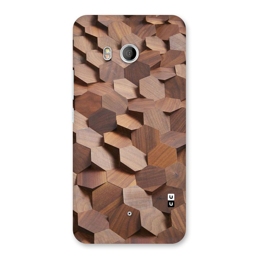 Uplifted Wood Hexagons Back Case for HTC U11