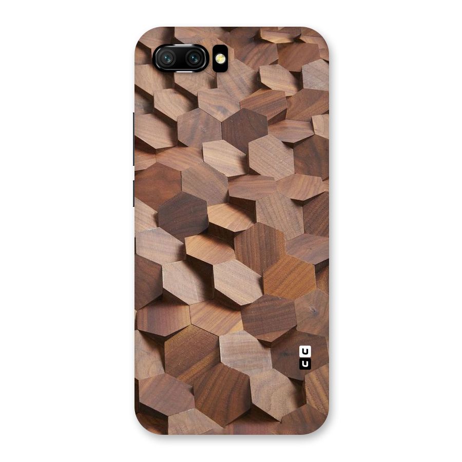 Uplifted Wood Hexagons Back Case for Honor 10