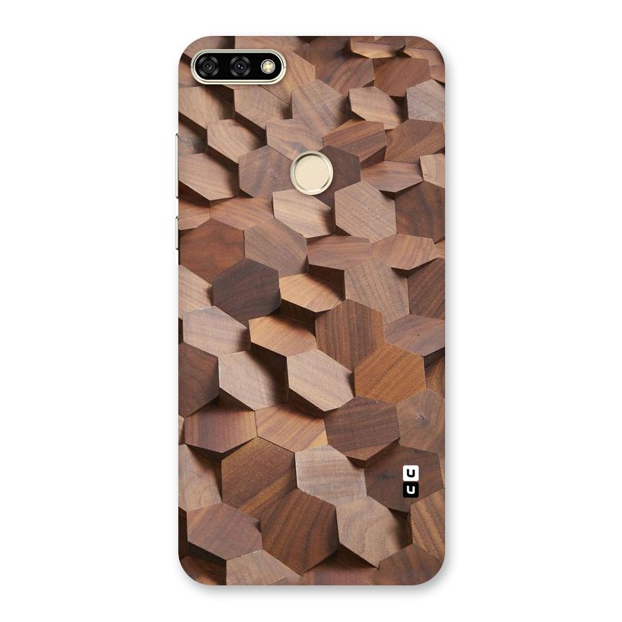 Uplifted Wood Hexagons Back Case for Honor 7A