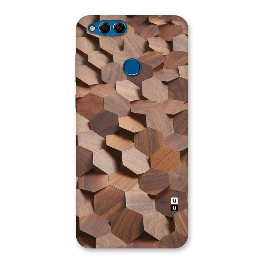 Uplifted Wood Hexagons Back Case for Honor 7X