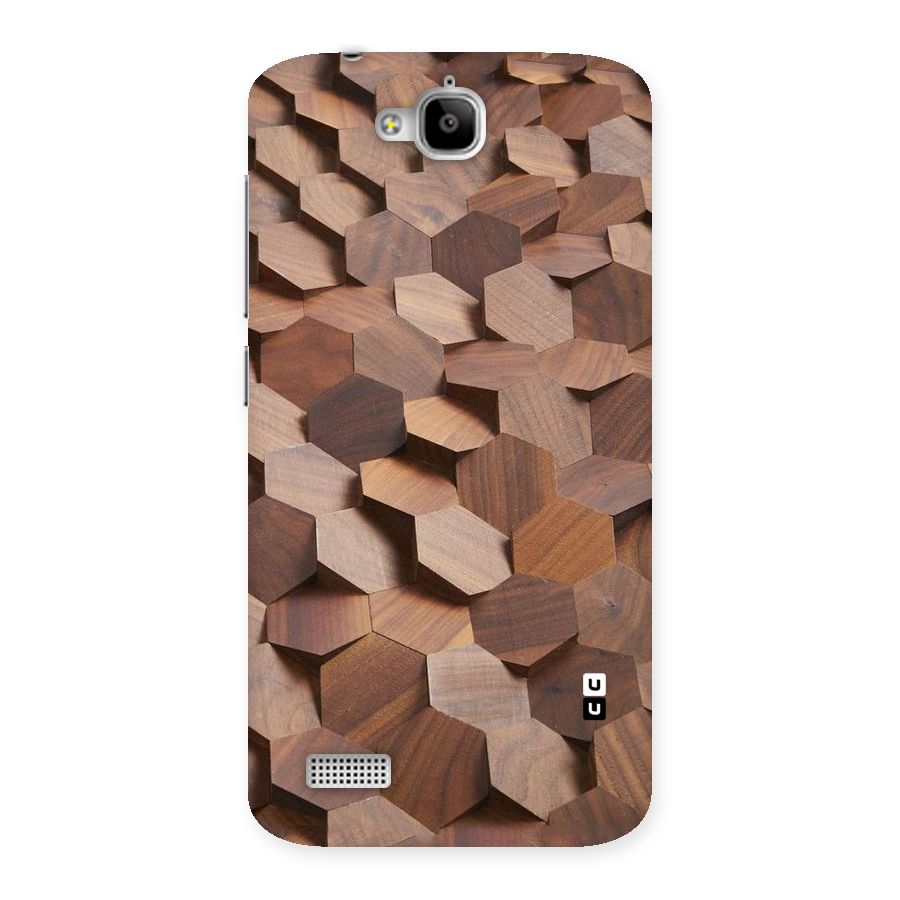 Uplifted Wood Hexagons Back Case for Honor Holly