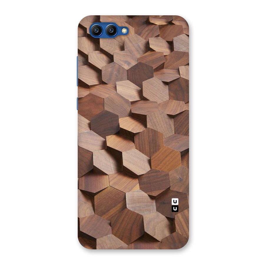 Uplifted Wood Hexagons Back Case for Honor View 10