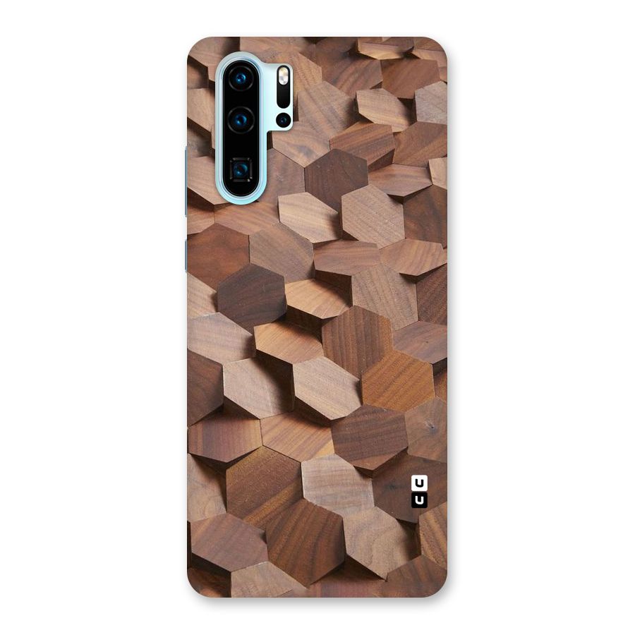 Uplifted Wood Hexagons Back Case for Huawei P30 Pro