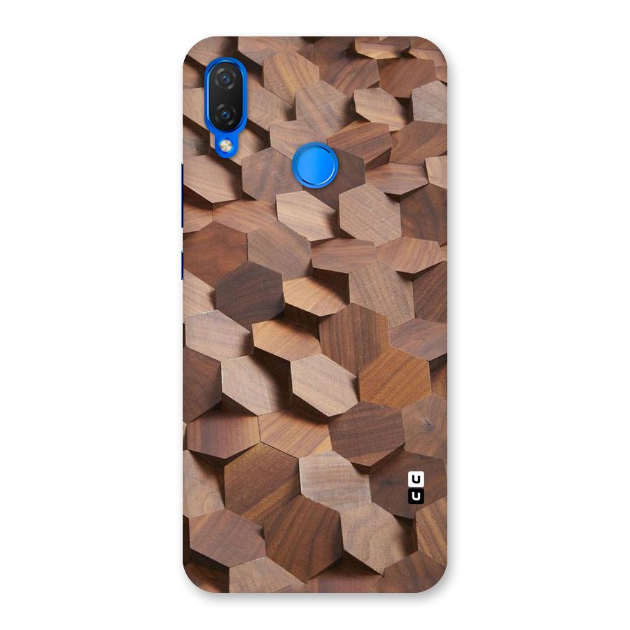 Uplifted Wood Hexagons Back Case for Huawei P Smart+