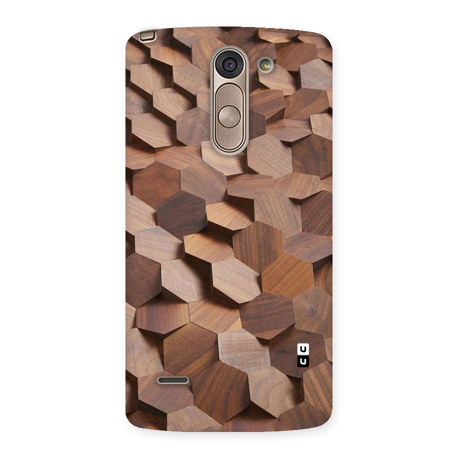 Uplifted Wood Hexagons Back Case for LG G3 Stylus