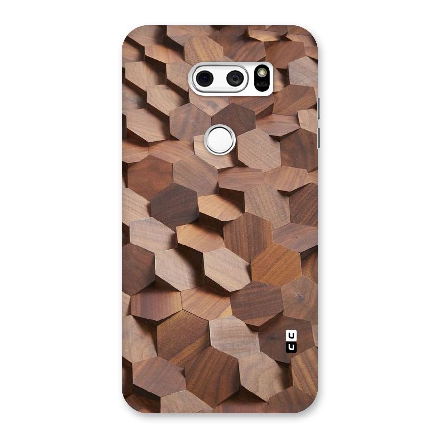 Uplifted Wood Hexagons Back Case for LG V30