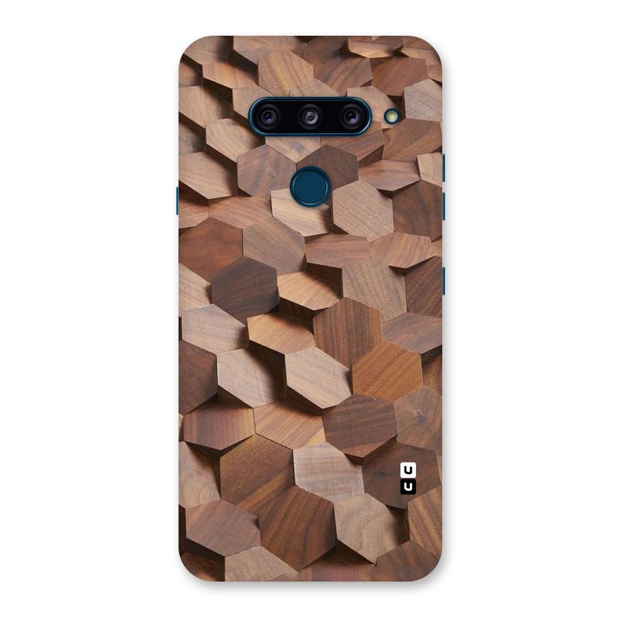 Uplifted Wood Hexagons Back Case for LG  V40 ThinQ