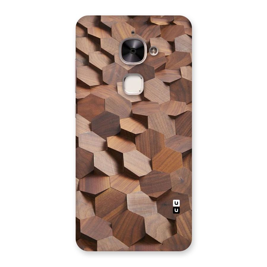 Uplifted Wood Hexagons Back Case for Le 2