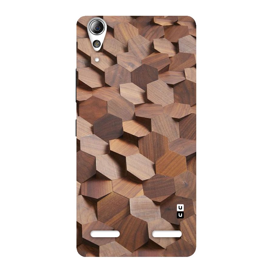 Uplifted Wood Hexagons Back Case for Lenovo A6000 Plus