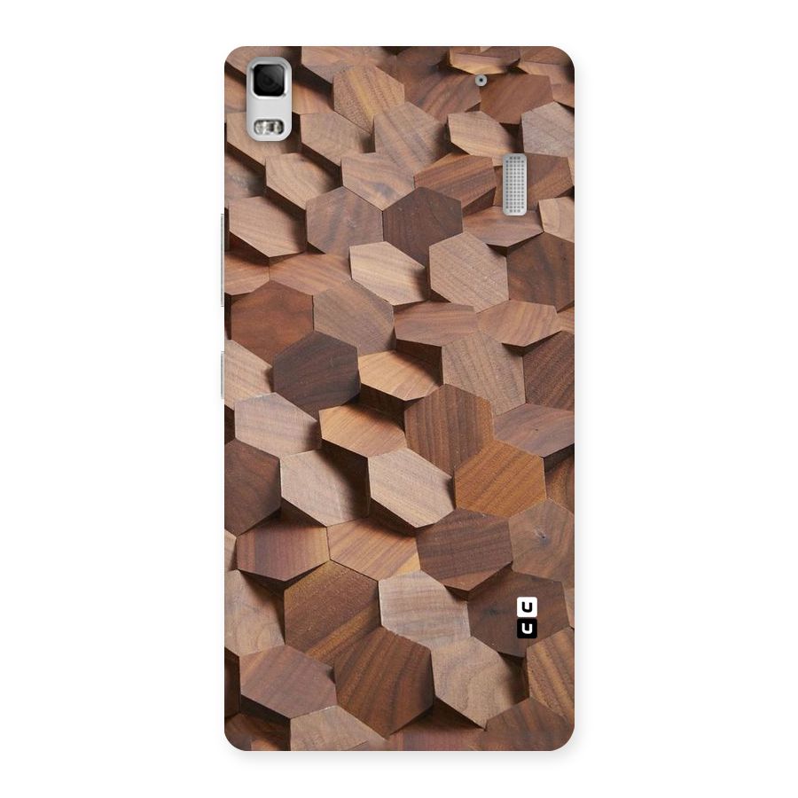 Uplifted Wood Hexagons Back Case for Lenovo A7000