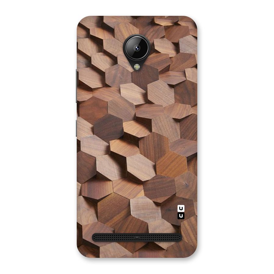 Uplifted Wood Hexagons Back Case for Lenovo C2
