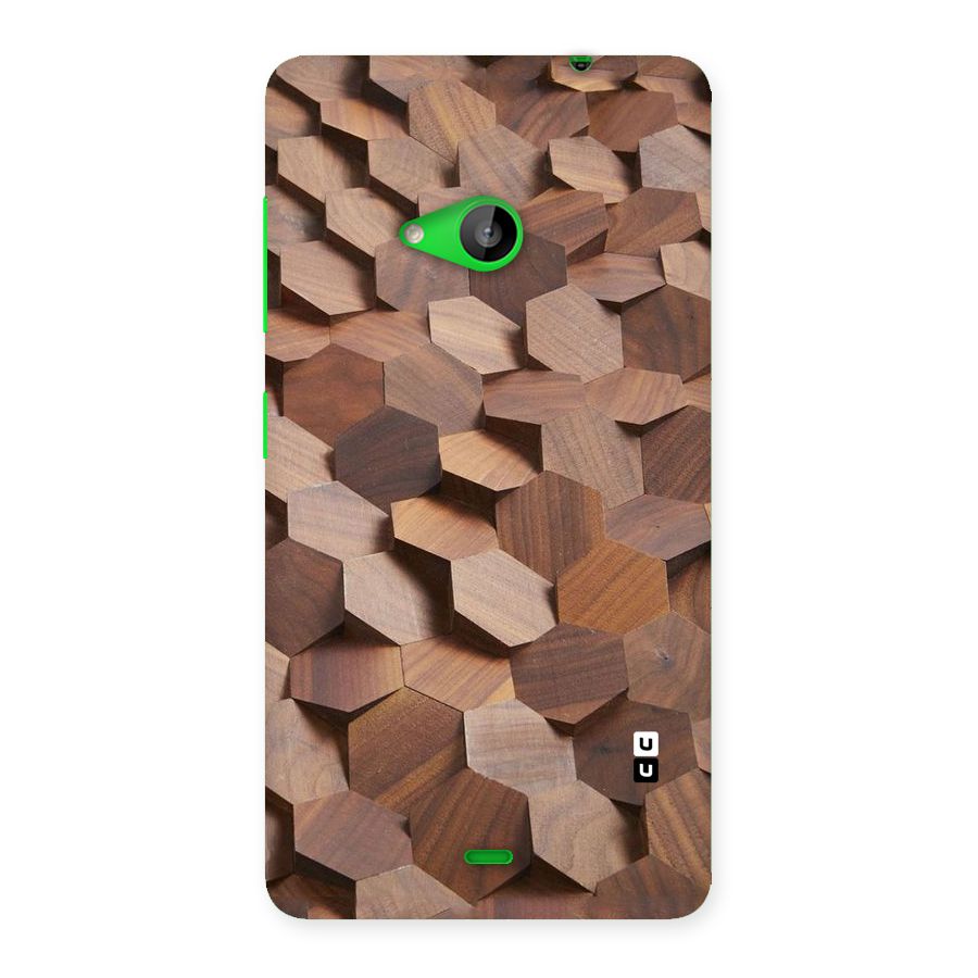 Uplifted Wood Hexagons Back Case for Lumia 535