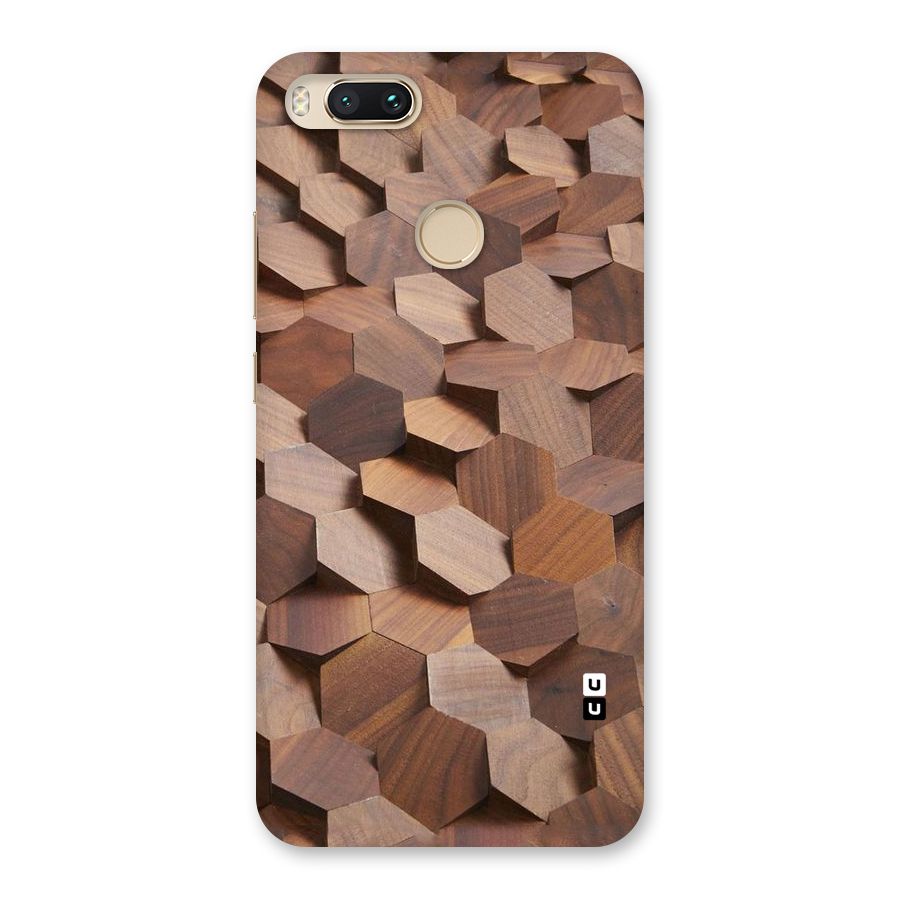 Uplifted Wood Hexagons Back Case for Mi A1