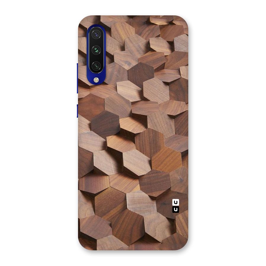 Uplifted Wood Hexagons Back Case for Mi A3