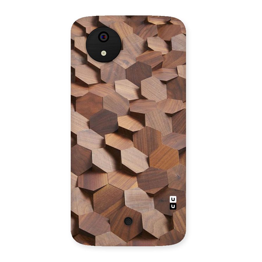 Uplifted Wood Hexagons Back Case for Micromax Canvas A1