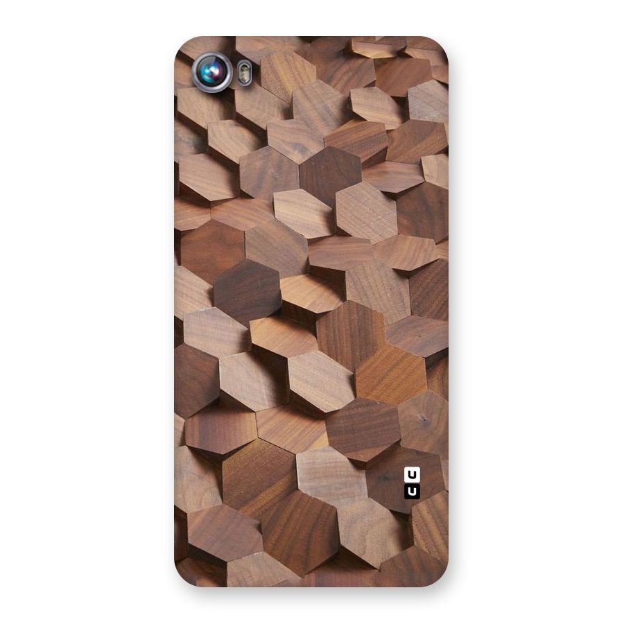 Uplifted Wood Hexagons Back Case for Micromax Canvas Fire 4 A107