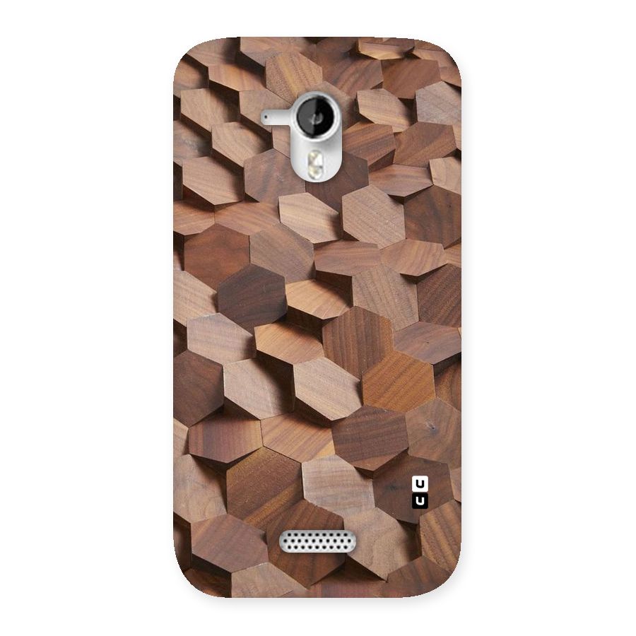 Uplifted Wood Hexagons Back Case for Micromax Canvas HD A116