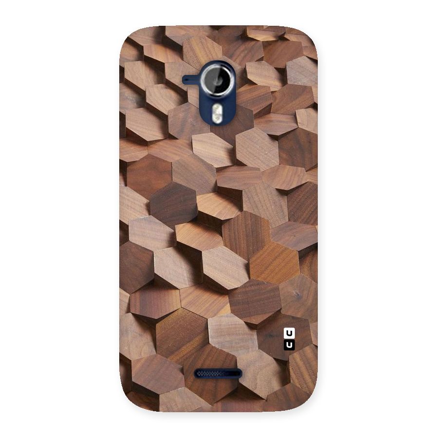 Uplifted Wood Hexagons Back Case for Micromax Canvas Magnus A117