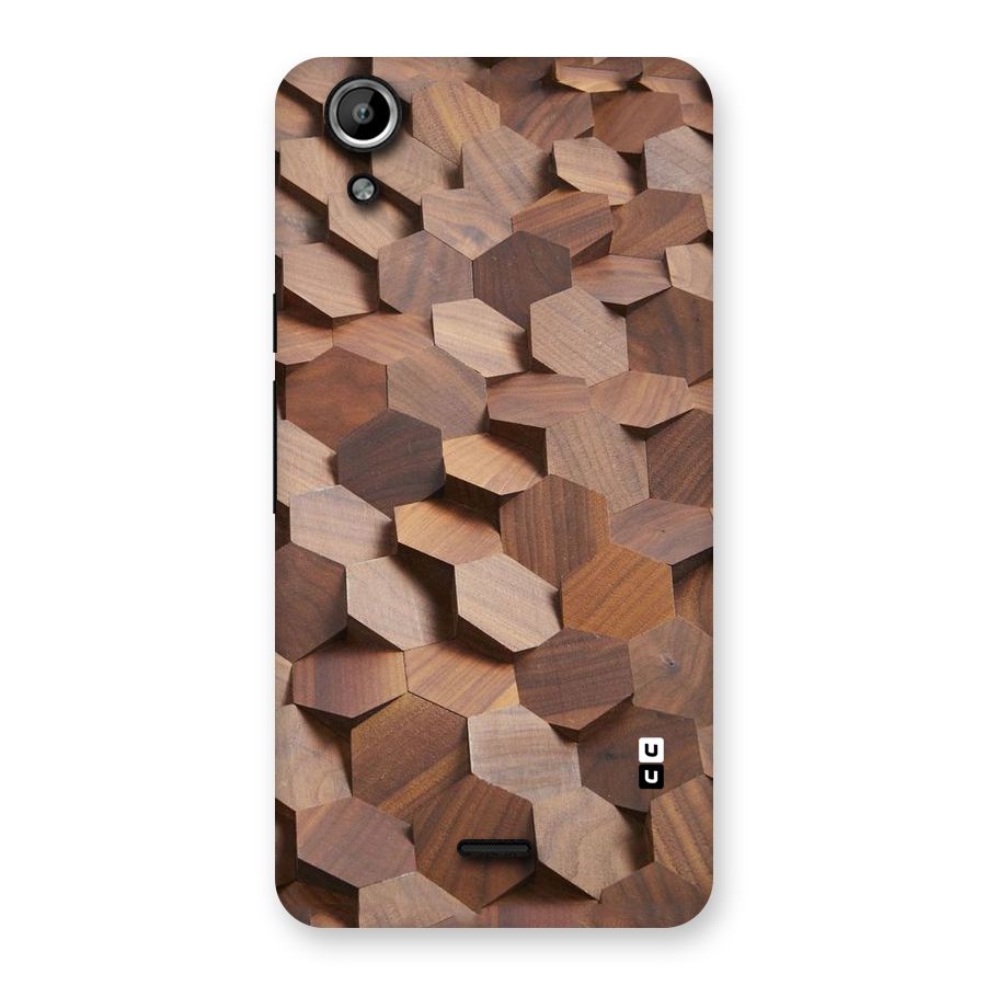 Uplifted Wood Hexagons Back Case for Micromax Canvas Selfie Lens Q345