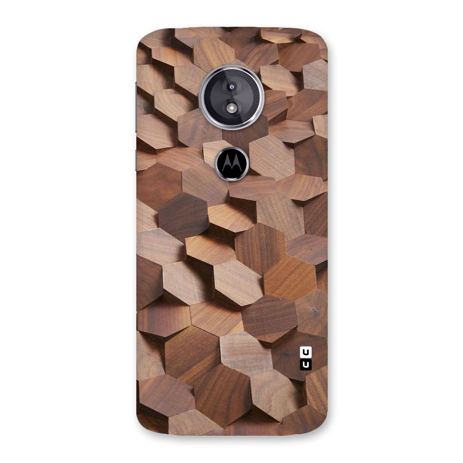 Uplifted Wood Hexagons Back Case for Moto E5