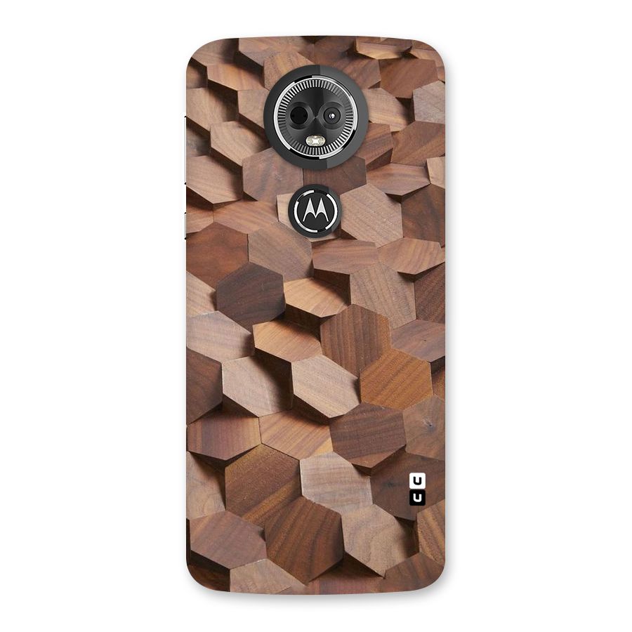 Uplifted Wood Hexagons Back Case for Moto E5 Plus