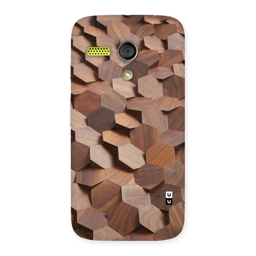 Uplifted Wood Hexagons Back Case for Moto G