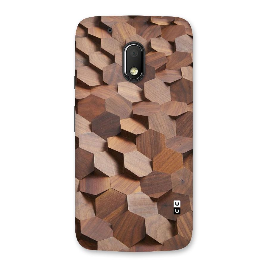 Uplifted Wood Hexagons Back Case for Moto G4 Play