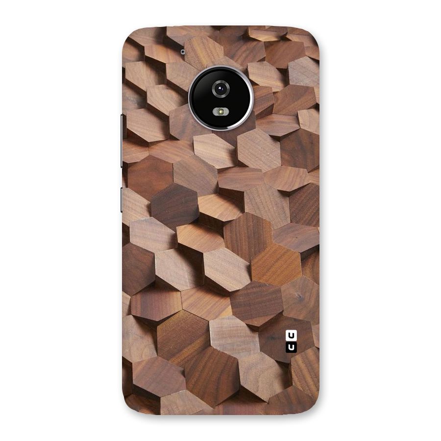 Uplifted Wood Hexagons Back Case for Moto G5