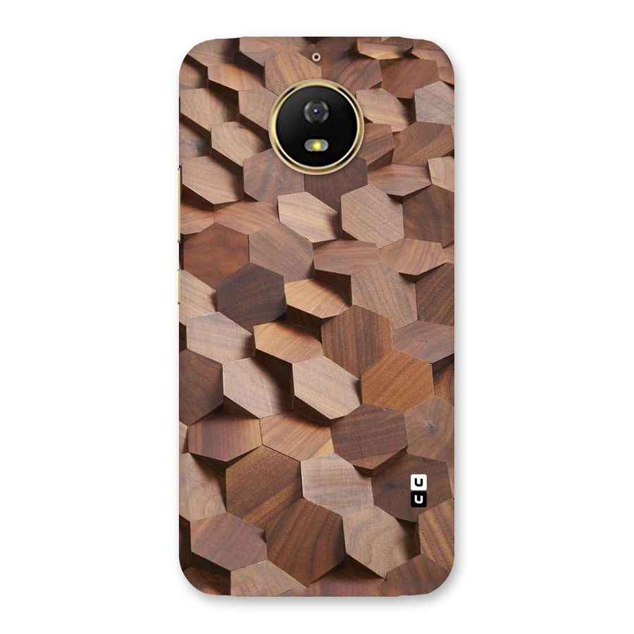 Uplifted Wood Hexagons Back Case for Moto G5s
