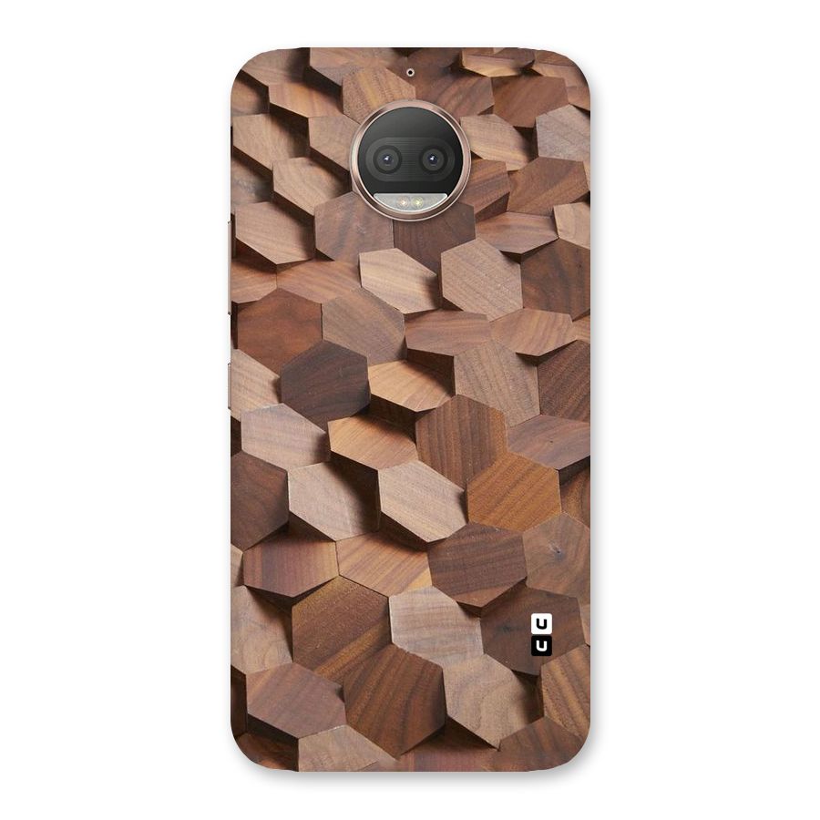 Uplifted Wood Hexagons Back Case for Moto G5s Plus
