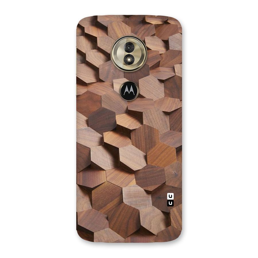 Uplifted Wood Hexagons Back Case for Moto G6 Play