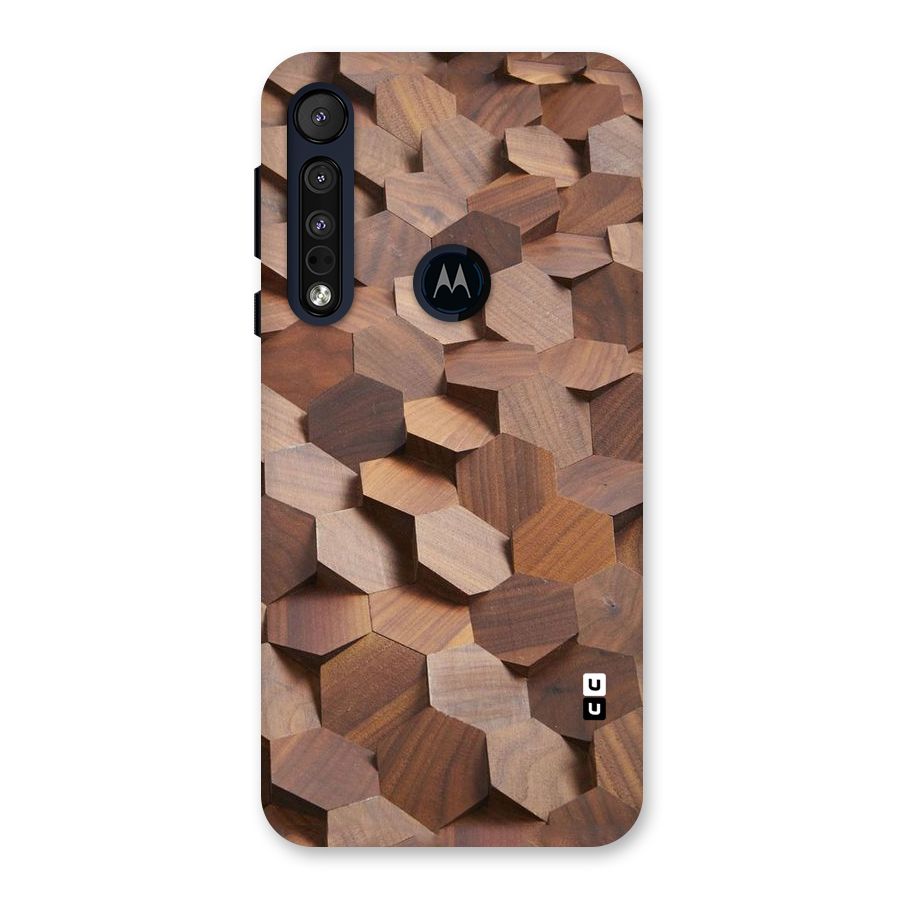 Uplifted Wood Hexagons Back Case for Motorola One Macro