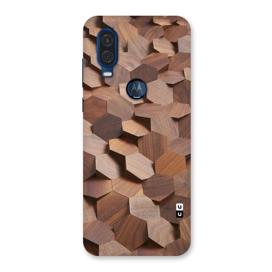Uplifted Wood Hexagons Back Case for Motorola One Vision