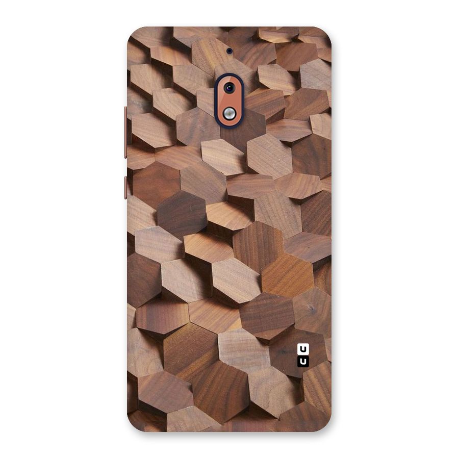 Uplifted Wood Hexagons Back Case for Nokia 2.1