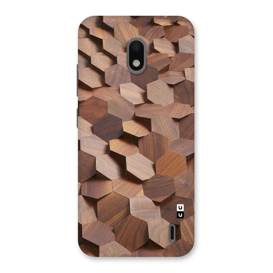 Uplifted Wood Hexagons Back Case for Nokia 2.2