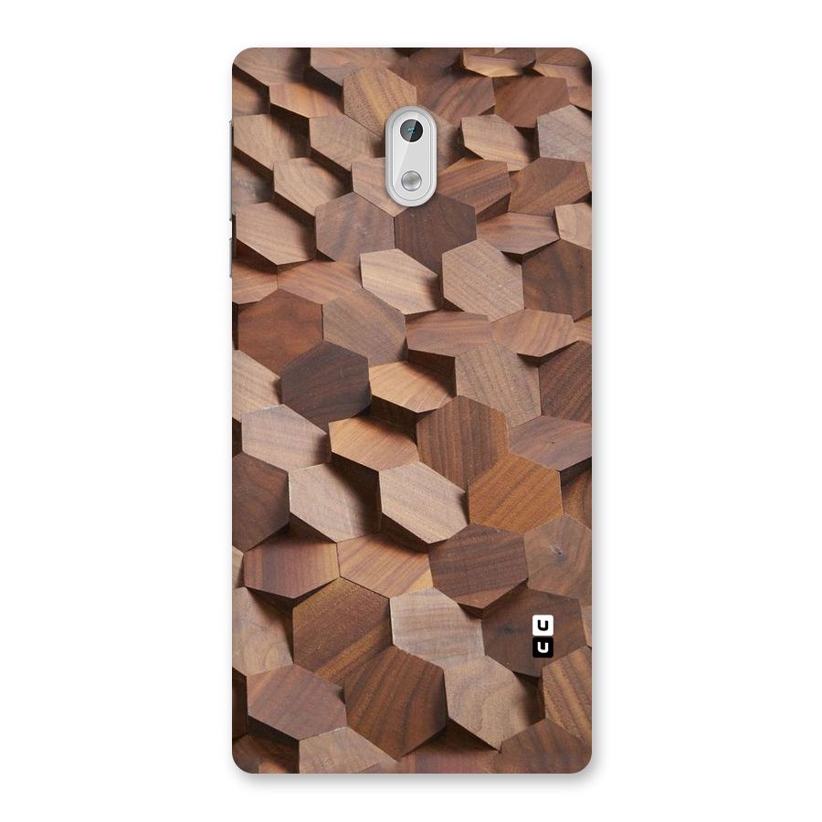 Uplifted Wood Hexagons Back Case for Nokia 3