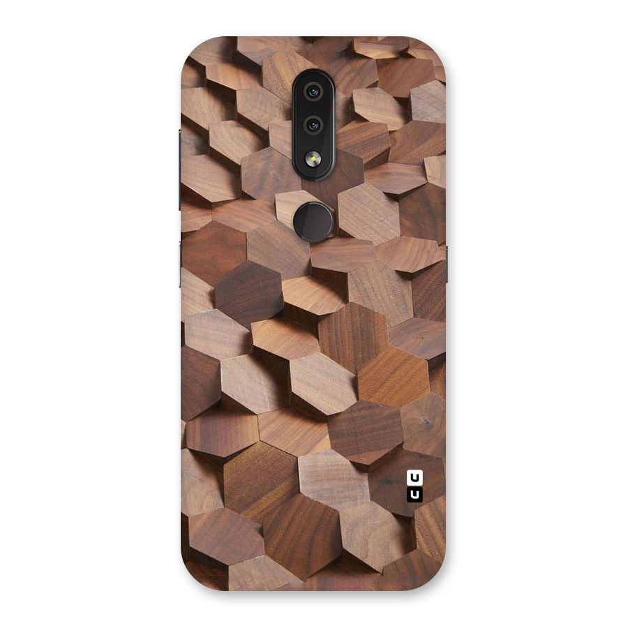 Uplifted Wood Hexagons Back Case for Nokia 4.2