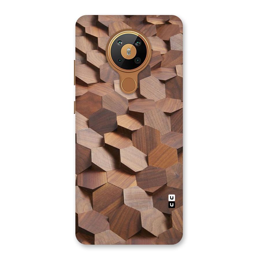 Uplifted Wood Hexagons Back Case for Nokia 5.3