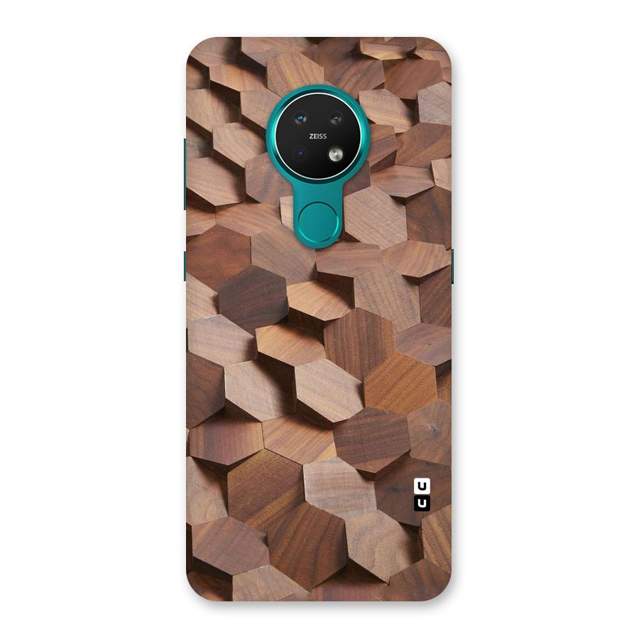 Uplifted Wood Hexagons Back Case for Nokia 7.2