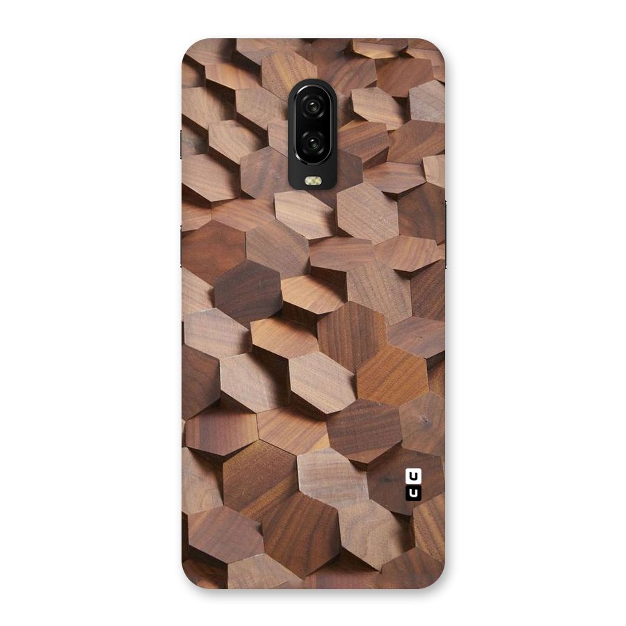 Uplifted Wood Hexagons Back Case for OnePlus 6T