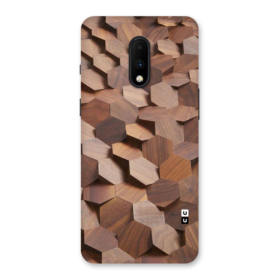 Uplifted Wood Hexagons Back Case for OnePlus 7