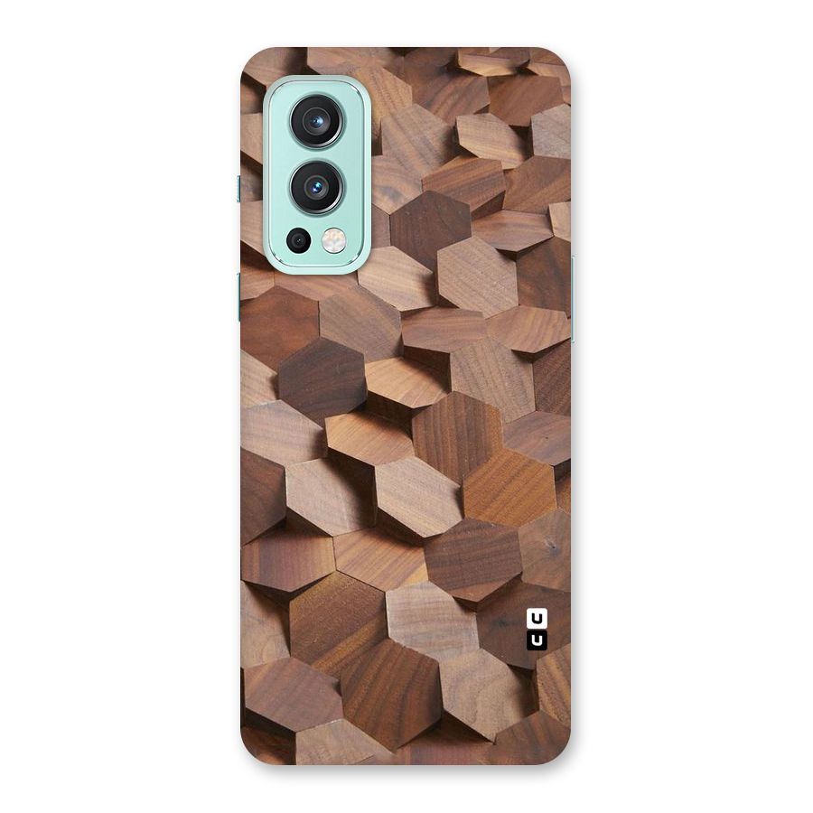 Uplifted Wood Hexagons Back Case for OnePlus Nord 2 5G
