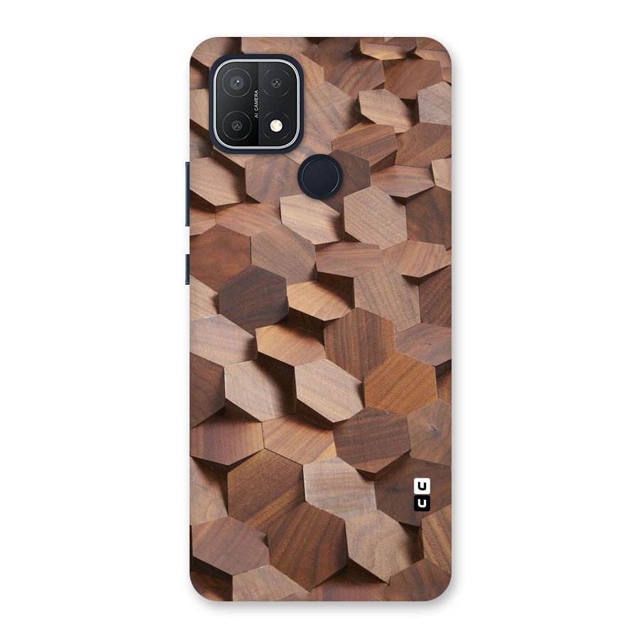 Uplifted Wood Hexagons Back Case for Oppo A15
