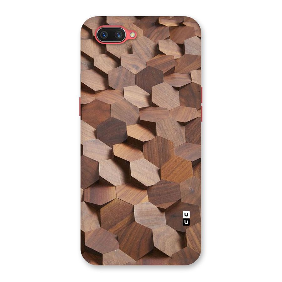 Uplifted Wood Hexagons Back Case for Oppo A3s