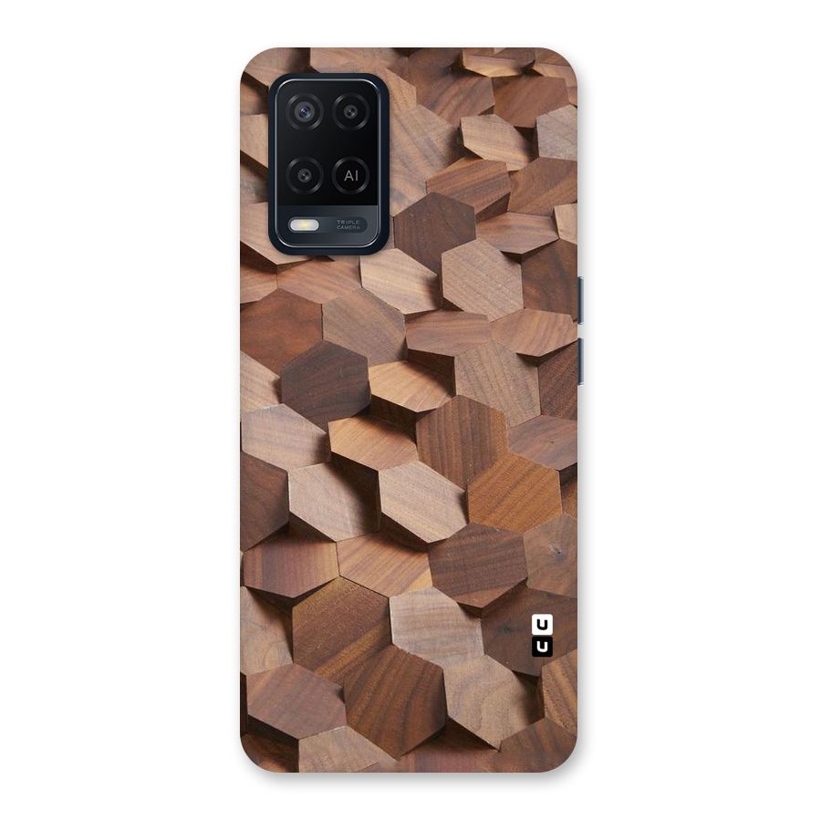 Uplifted Wood Hexagons Back Case for Oppo A54