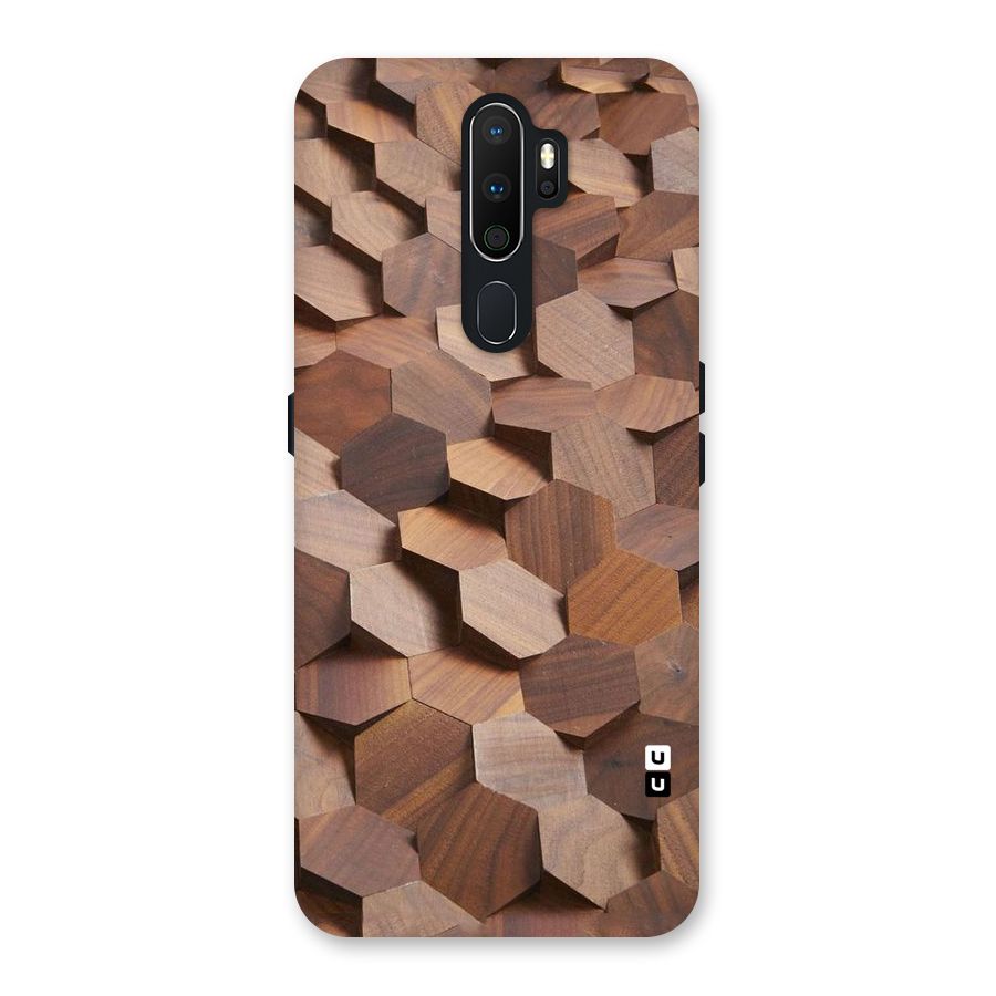 Uplifted Wood Hexagons Back Case for Oppo A5 (2020)