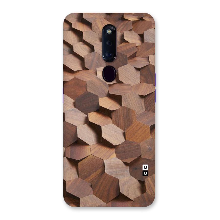 Uplifted Wood Hexagons Back Case for Oppo F11 Pro