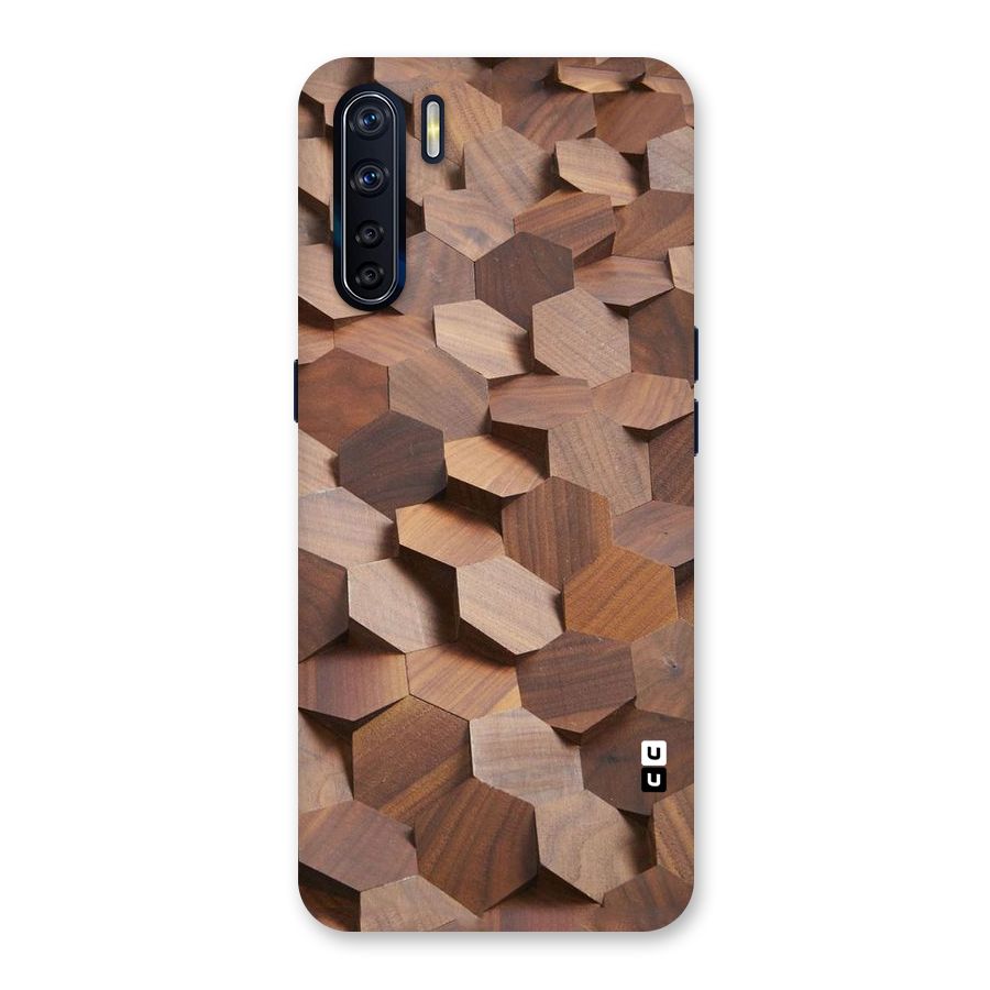 Uplifted Wood Hexagons Back Case for Oppo F15
